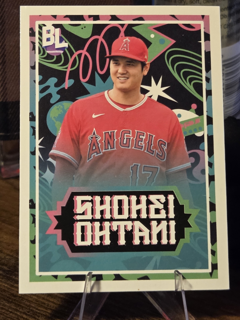 Shohei Ohtani Angels Baseball Card - Red Jersey
